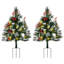 Arbre de Noël artificiel pré-éclairé pour hall d'entrée d'extérieur 2,5 pi / 30 po 2,5 po