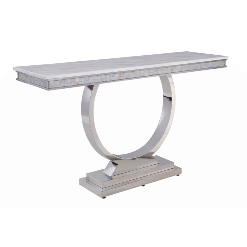 Zander Sofa Table White Marble Coffee Table