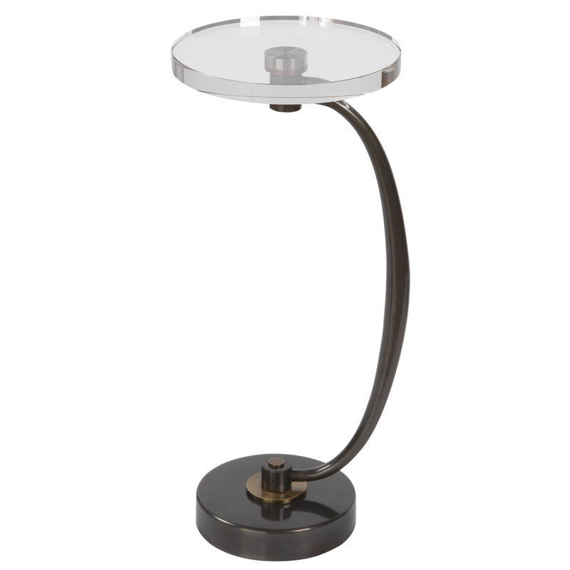 Waveney Glass End Table, Black