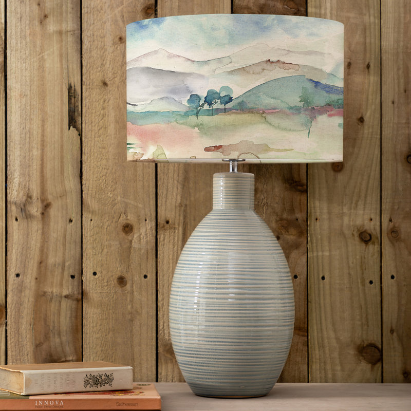 Epona Duck Egg Table Lamp & Russer Shores Eva Shade