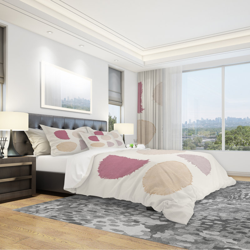 Polyester Weave / Muslin Geometric Shapes Duvet Cover, Full/Queen Duvet Cover + 2 Shams