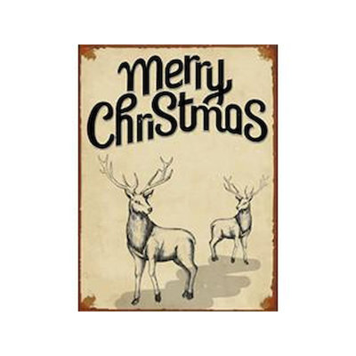 Christmas Reindeer and Christmas Phrases Banner