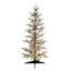 6 pi Sapin de Noël artificiel pré-éclairé avec 150 lumières DEL blanc chaud-1423326839