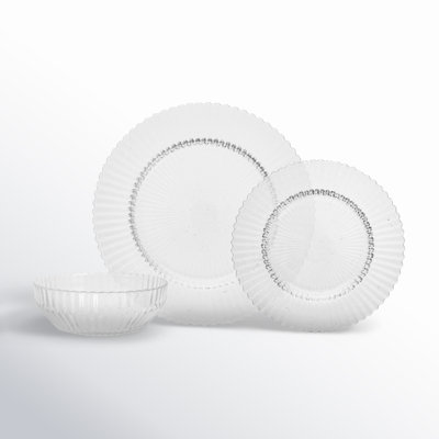 Archie 12 Piece Glass Dinnerware Set - Service for 4