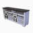 65.3" TV Stand with LED light strips and Iron mesh barn door-2020926011