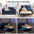 65" Chenille Convertible Sleeper Sofa Bed with Pull-Out Design-814351775