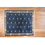 Tapis rectangulaire bleu en laine noué à la main à motif géométrique des années 1880