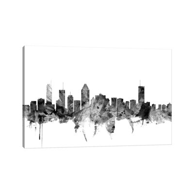 Montreal, Canada In Black & White by Michael Tompsett - 1 Piece Wrapped Canvas Wall Art