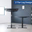 Vivo Dual Motor 71" X 30" Standing Desk, 1-Piece Black Top-114614403-114614401-114614397