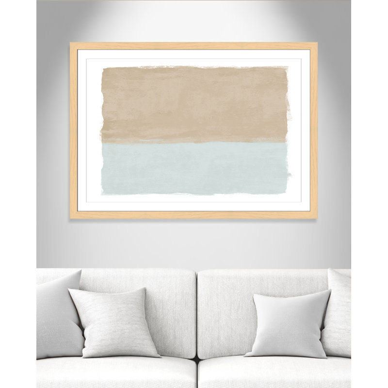 Sable et ciel II - reproduction de paysage par Natalie Carpentieri, L 49 po x H 35 po, Matted Print, Naturel