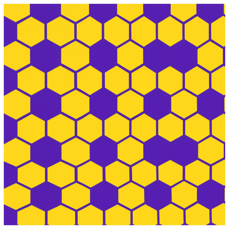 Couvertures jaunes à motif hexagonal, L 60 po x H 80 po