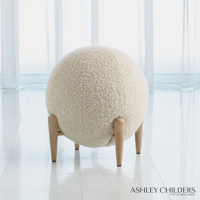 Shearling Accent Stool