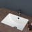 20.5"x15"Ceramic Rectangular Undercounter Mount Bathroom Sink with Overflow Hole