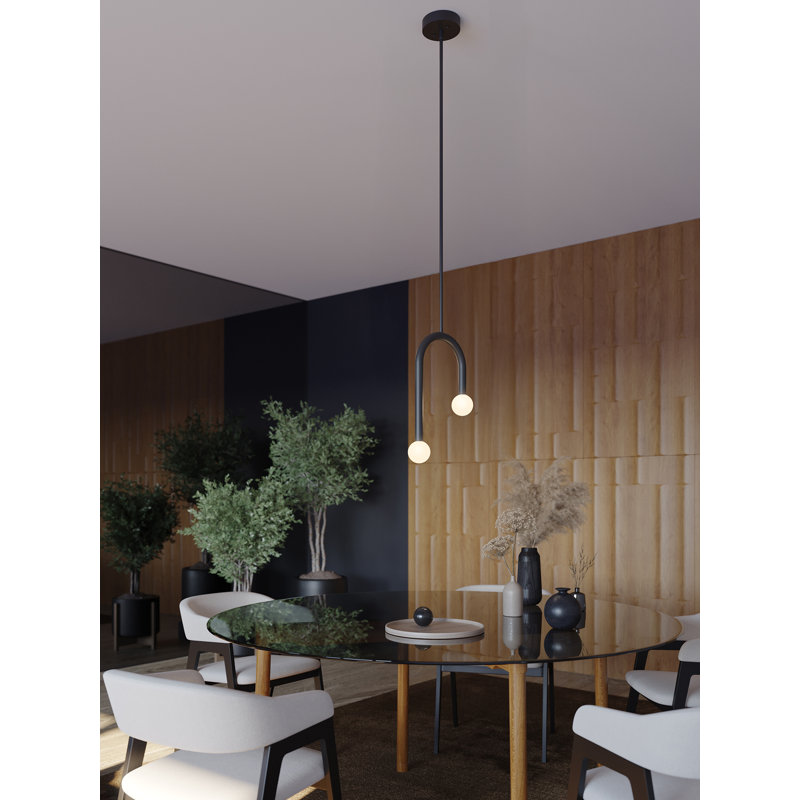 Luminaire suspendu DEL 12 po Colette - noir, Noir