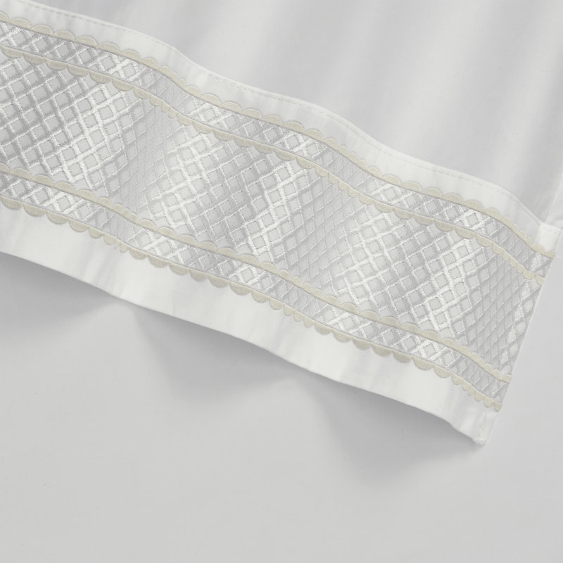 Monarch - Feuille 4Pc. Ensemble de draps, Ensemble de draps pour grand lit avec 2 taies d'or, Blanc