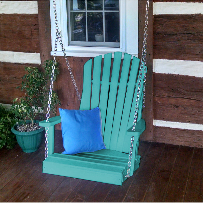 Balancelle en rotin Adirondack Ratto, Bleu Aruba