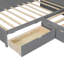 Wood Twin Size L-Shaped Platform Bed With Trundle And Drawer, Modern Solid Wood Daybed With Open Storage-2091737072