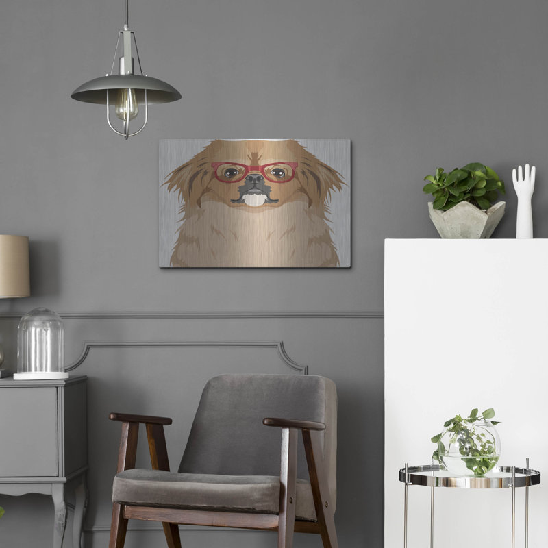 «Pekingese Porter des lunettes de hipster» par les affiliés Furbaby, H 16 po x l 24 po