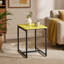 Ensemble de table basse et de table de bout en fibre de carbone jaune 3 pièces GT-1131652038