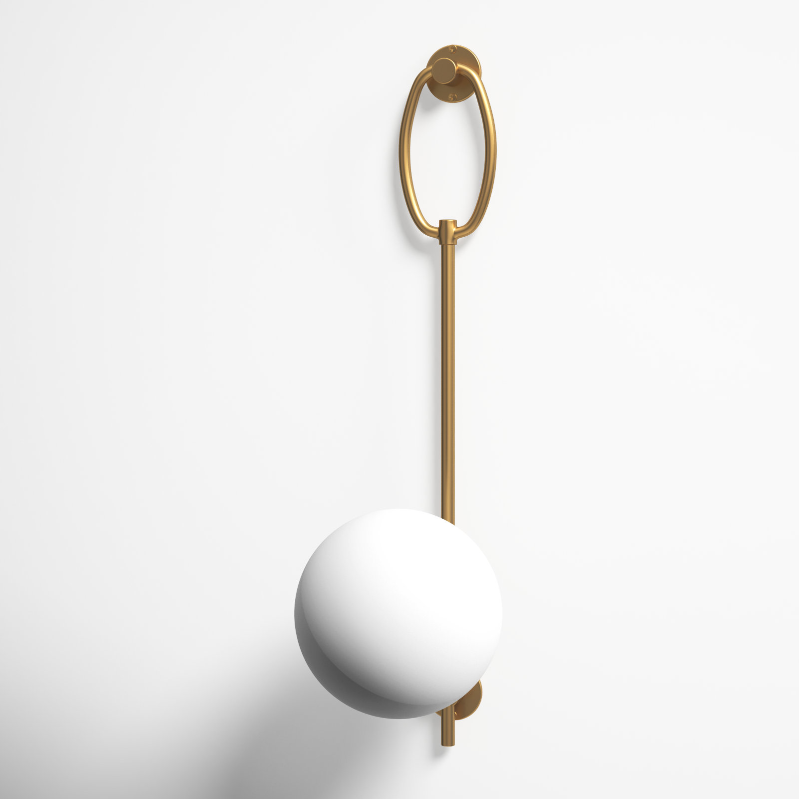 Savicki Single Light Dimmable Armed Sconce, Aged Brass