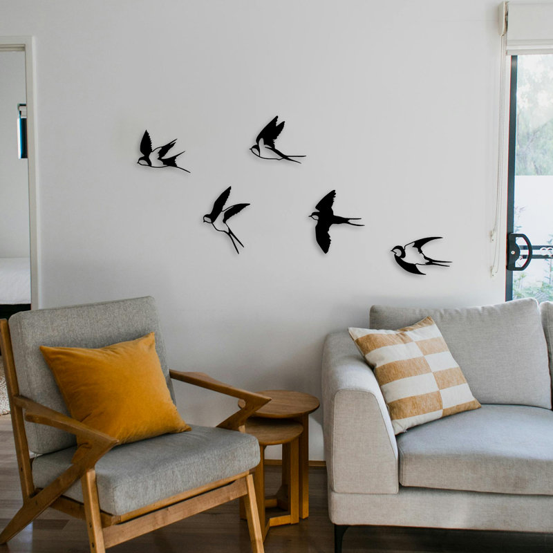 Sparrows Wall Art, Black