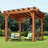 Backyard Discovery Beaumont 10' x 10' Cedar Wood Outdoor Patio Pergola Kit with Trellis Roof and PowerPort