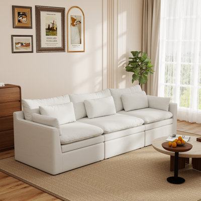 3-piece Sectional Sofa With Double Layer Cushion