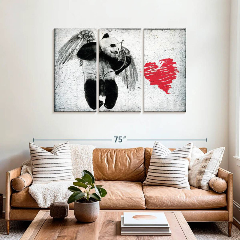 Hardie Cupid Panda, 36" H x 57" W