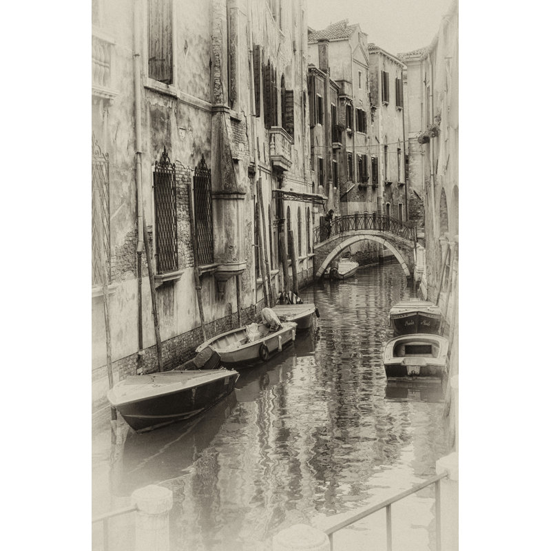 Six Boats Sepia by Danny Head - Wrapped Canvas Print, 76cm H x 51cm W