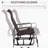 Brown Outdoor Glider Seat - Lightweight Build, Garden Rocking Chair, Breathable, Smooth Gliding, For Backyard
