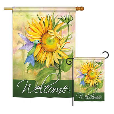 Paquel Double Sided 40'' H x 28'' W Polyester Flag Set