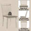 Chaise d'appoint Fedele en tissu brun clair et finition crème (ensemble de 2)