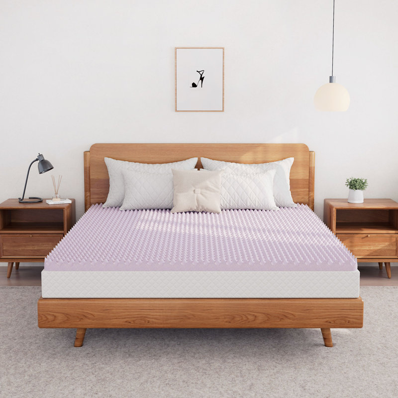 Egg Crate Lavender Memory Foam Topper, Twin XL, 2"