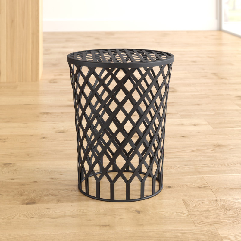 Tabouret d'appoint en treillis de fer Saphira, Noir