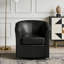 Faux Leather Swivel Barrel Chair-368097830