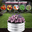 Ensemble de 3 jardinières surélevées en métal 2 x 2 x 1 pi, pots de fleurs ronds galvanisés avec fond ouvert pour légumes, argent