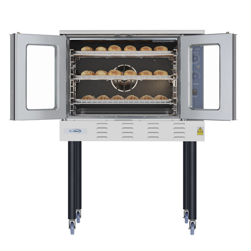 38 in. Full Size Single Deck Commercial LP Convection Oven 54,000 BTU With Casters (KM-CCO54-LPC), Liquid Propane