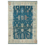 Blue Traditional Wool Rug - 12'4" x 18'
