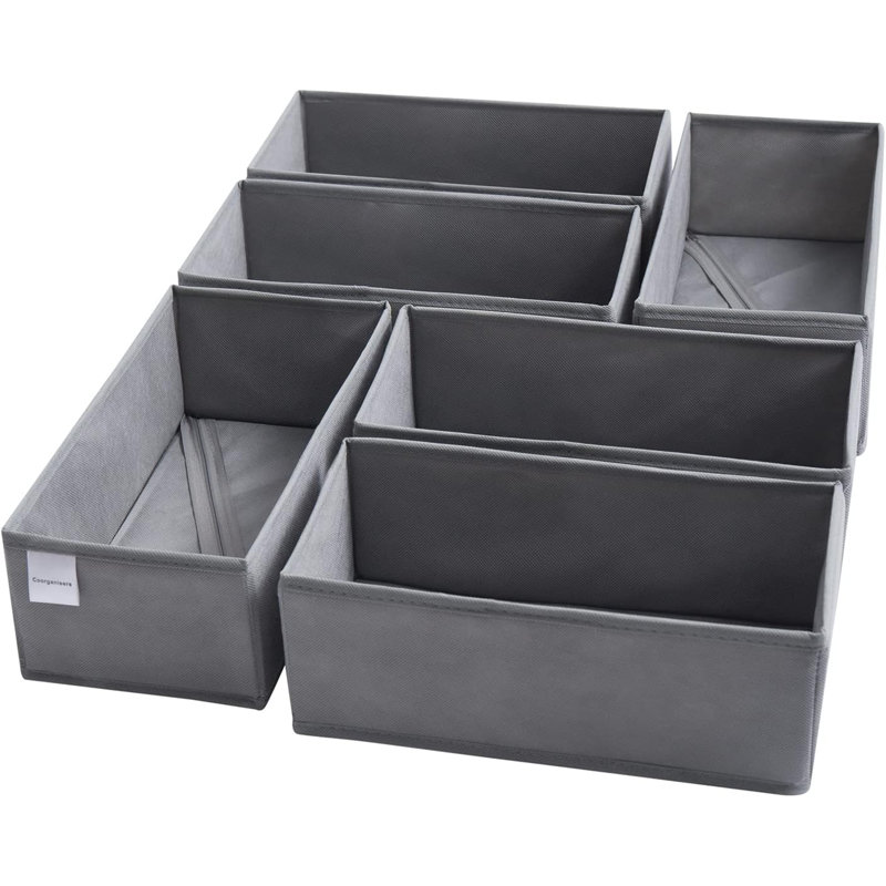 6-pack Woven-fabric Drawer Organizers