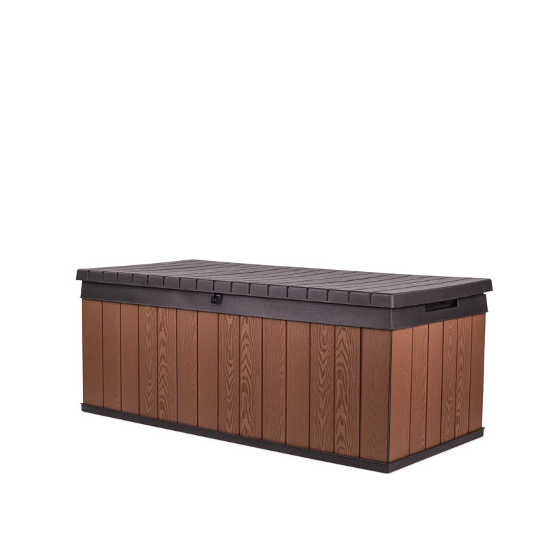 Darwin 100 Gallon Brown and Black Lockable Resin Deck Box
