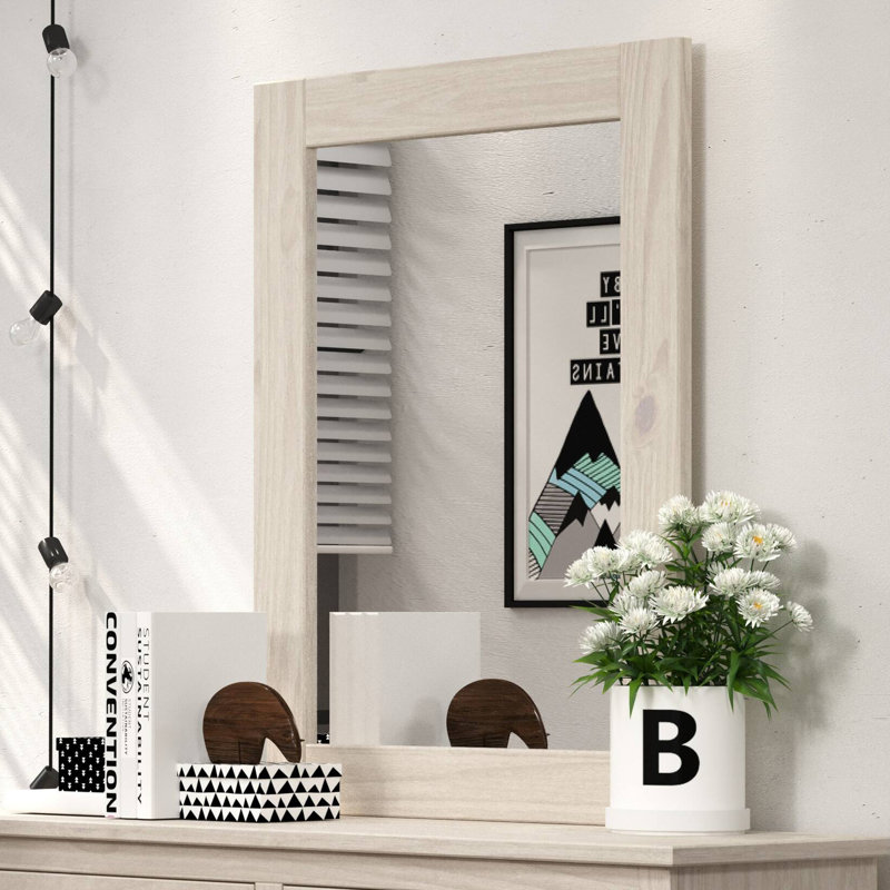 Miroir rustique 28,9 po, blanc