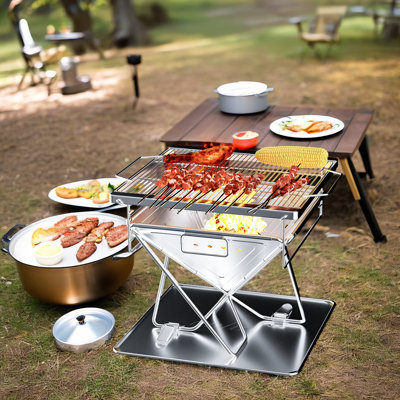 40.2cm x 46.5cm Rectangle Stainless Steel Fire Pit Stand
