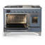 Majestic III Series 48 Inch Dual Fuel Range with 5 Sealed Burners, Griddle, Frenchtop in Matte Graphite (Liquid Propane, Burnished Trim)-934303585-934303593-934303595