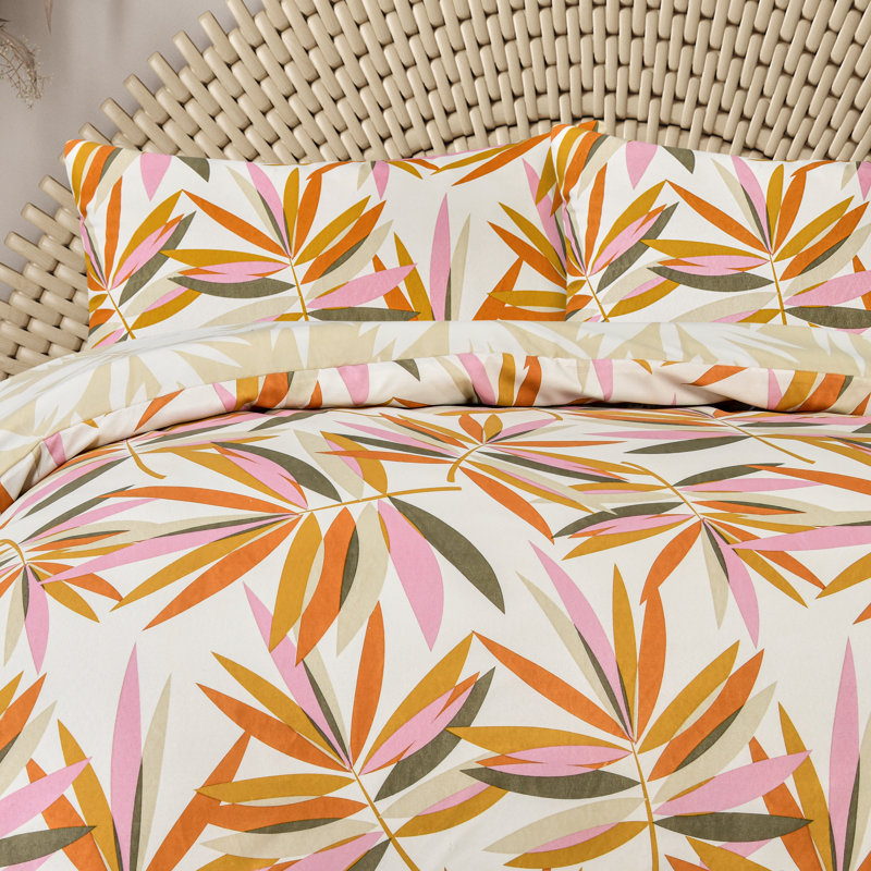 Microfiber Floral Duvet Cover Set with Pillowcases Included, Single Duvet Cover + 1 Standard Pillowcase