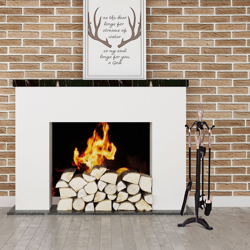 Amiyiah Iron Fireplace Tool Set
