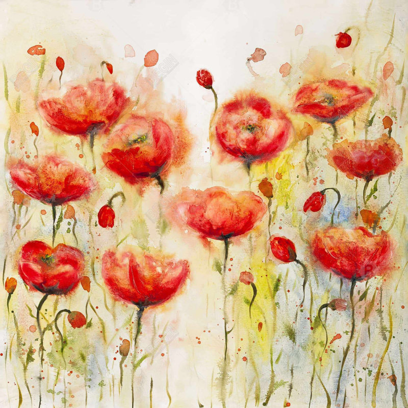 "Jardin de fleurs rouges"