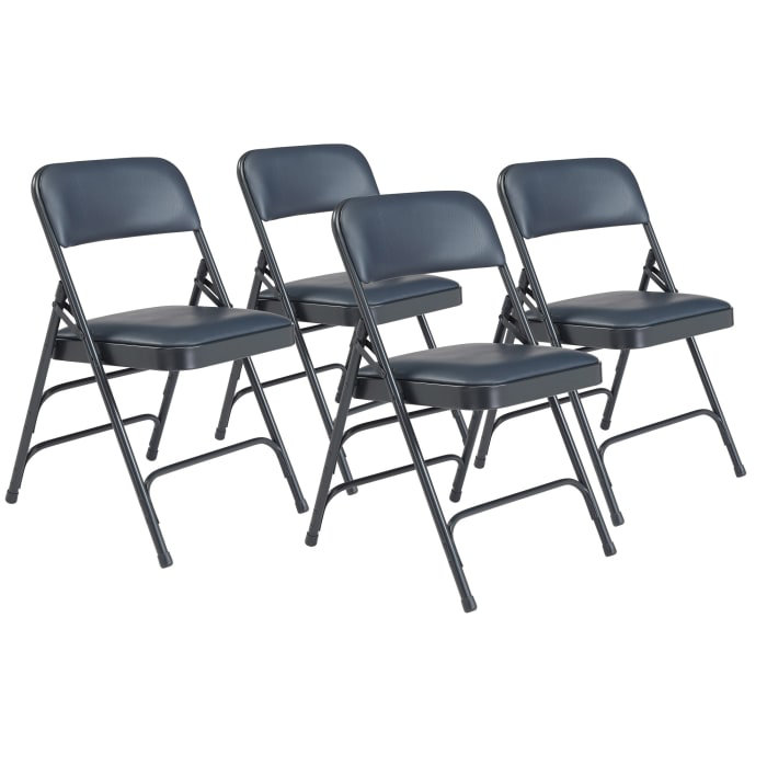 Chaise pliante rembourrée 1300 Series, Bleu / cadre bleu