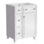 Armoire de salle de bain avec lavabo en céramique, 2 tiroirs et 1 porte-106757439
