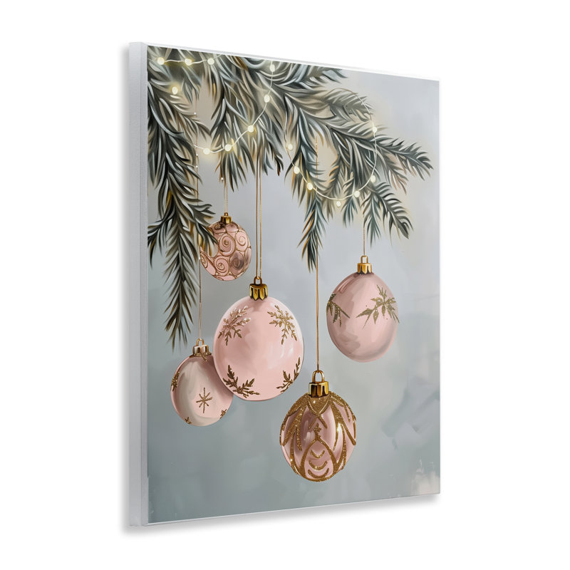 Décoration murale rose suspendue, décorations de Noël par Arlington Prints