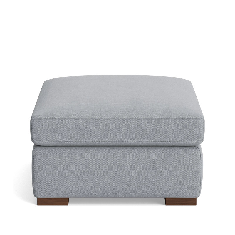 Lucca Ottoman, Performance Weave - Zinc